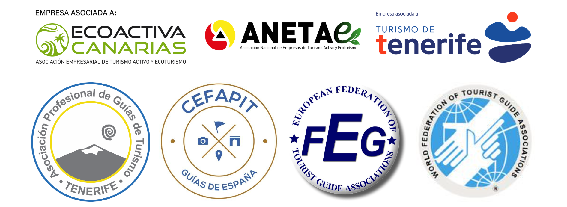 Logotipos de asosiaciones de turismo activo España, Canarias