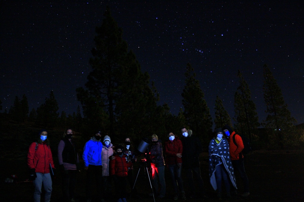 Stargazing with telescope
