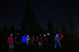 Stargazing with telescope